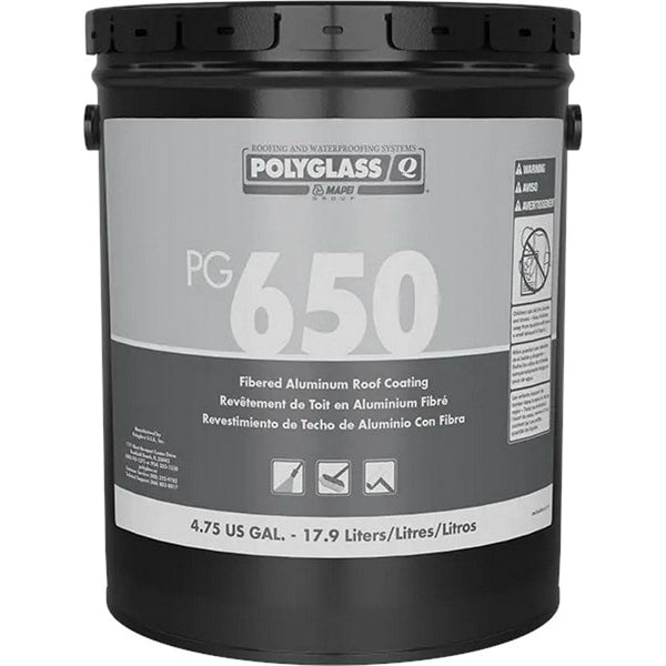 Polyglass PG 650 Fibered Aluminum Roof Coating