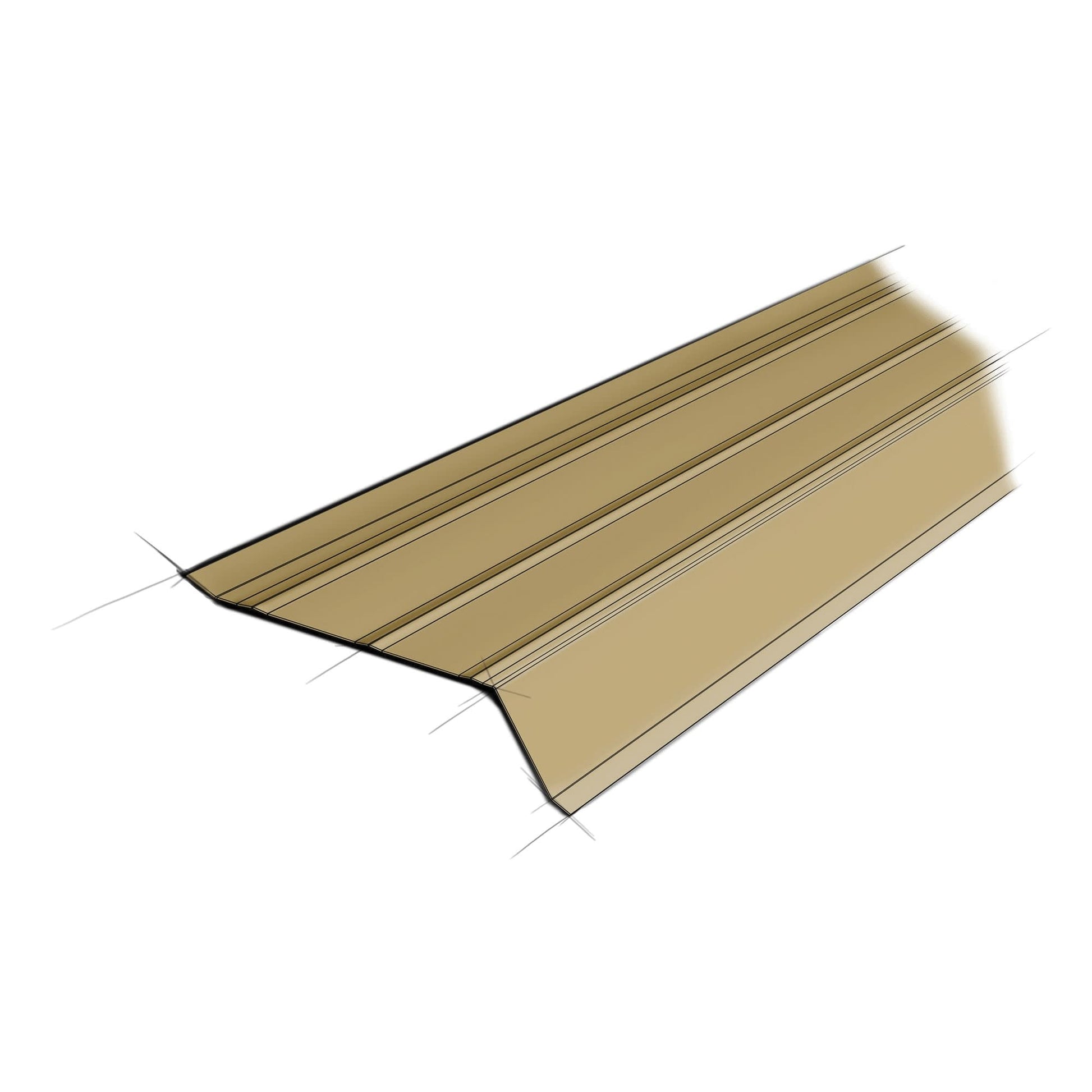 Quality Edge Aluminum Gutter Apron 177 Sandy Beige 2" .019