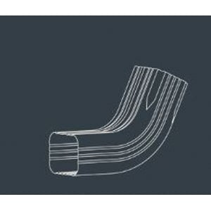 Quality Edge Aluminum B Elbow 515 White 2" x 3" .019