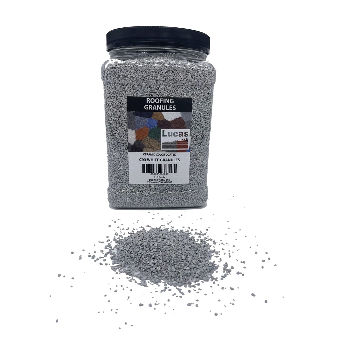 RM Lucas Ceramic Coated Roofing Granules White 5 gal 60 lb