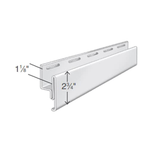Exterior Portfolio Vinyl 3/4" Batten Mold Trim 19 Greystone 3/4" x 12' 6"