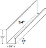 SSP Vinyl Flex J-Channel White 3/4" x 12' 6"