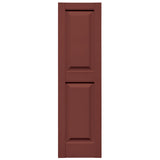 TopShield Raised Panel Shutters 027 Burgundy Red 12" x 47"