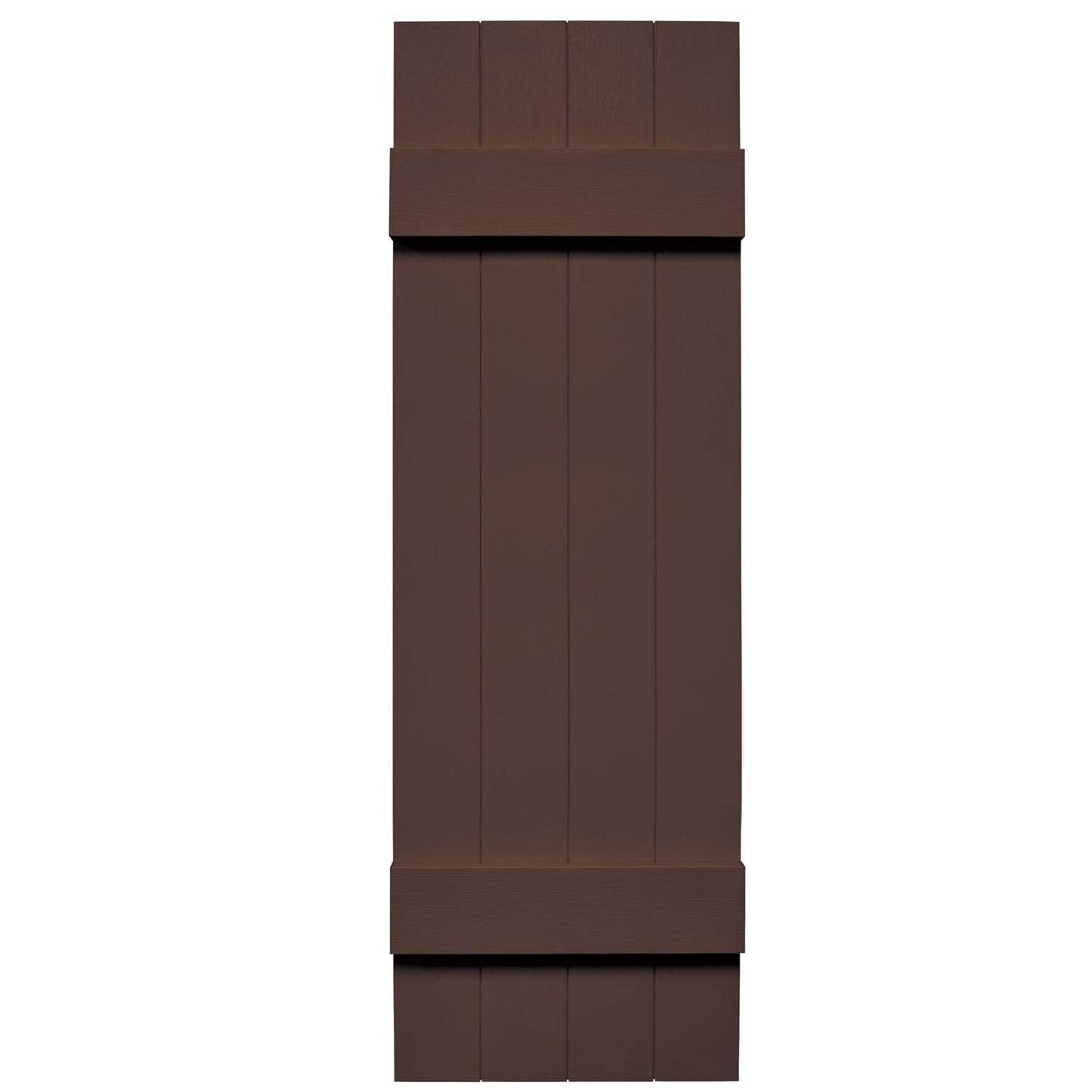 TopShield Joined Board & Batten Shutters 009 Federal Brown 14" x 59", 4 Board