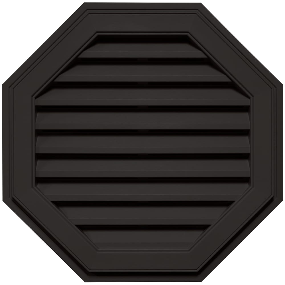 TopShield Vinyl Octagon Gable Vent 002 Black 18"