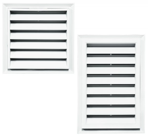 TopShield Vinyl Square Gable Vent 117 Bright White