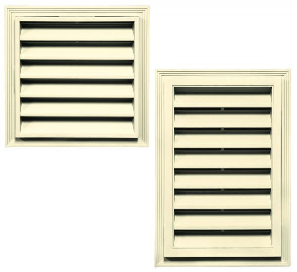 TopShield Classic Rectangle Gable Vent 020 Cream 18" x 24"