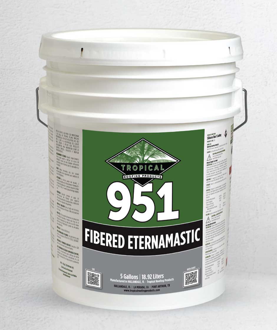 Tropical #951 Fibered Eternamastic Elastomeric Roof Mastic 1 gal
