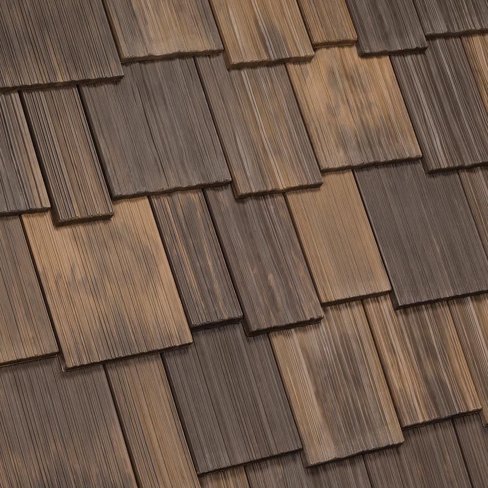 DaVinci Composite Multi-Width Shake Field Tile Premium Aged Cedar