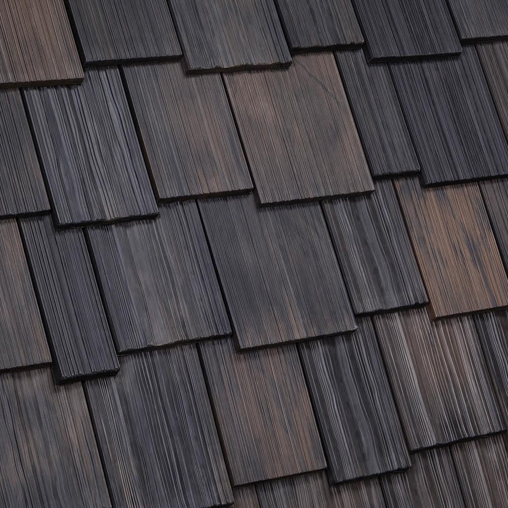 DaVinci Composite Multi-Width Shake Field Tile Premium Black Oak