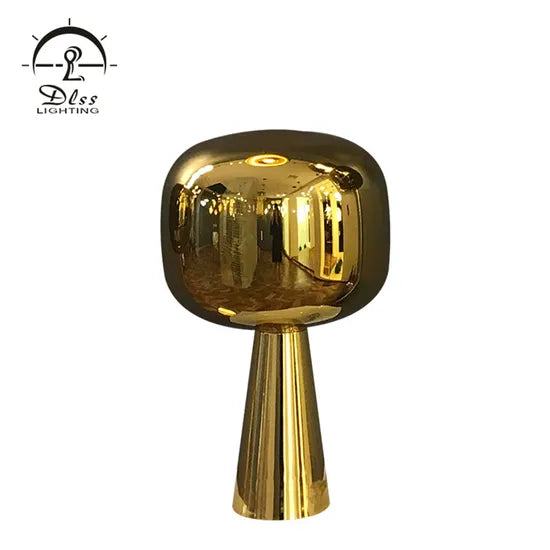 DLSS Lighting Pumpkin Golden Glass LED Floor Lamp