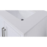 Avanity 25-in Everest White Quartz Bathroom Vanity Top with Rectangular Sink and 4-in Backsplash