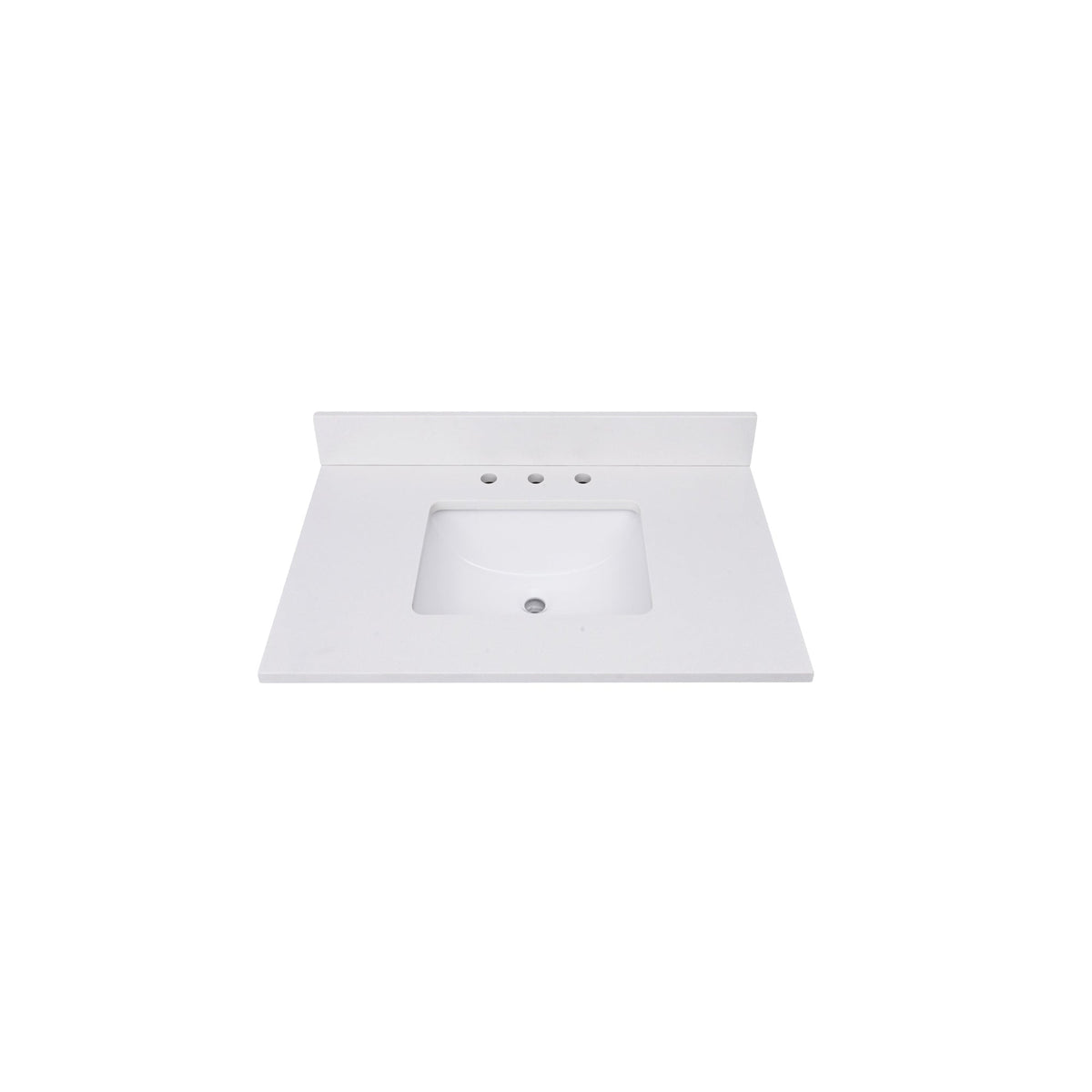 Avanity Everest White 49-in Quartz Bathroom Vanity Top with Rectangular Undermount Sink and 4-in Backsplash