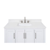 Avanity Everest White 49-in Quartz Bathroom Vanity Top with Rectangular Undermount Sink and 4-in Backsplash