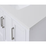 Avanity Everest White 49-in Quartz Bathroom Vanity Top with Rectangular Undermount Sink and 4-in Backsplash