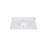 Avanity 43-in Everest White Quartz Bathroom Vanity Top with Rectangular Sink and Backsplash