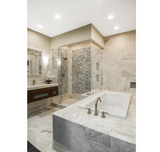 Queen Beige Polished Marble Wall Tile - 8 x 20 in.