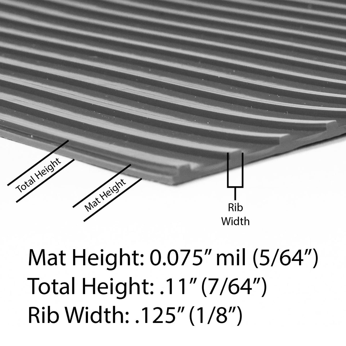 G-Floor Ribbed 5-ft x 10-ft Midnight Black Garage Floor Roll, 100% Polyvinyl