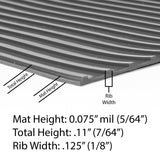 G‑Floor Rib 8.5 ft. x 22 ft. Midnight Black Vinyl Garage Flooring Cover and Protector