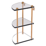 Allied Brass Satin Chrome 3-Tier Brass Wall Mount Bathroom Shelf