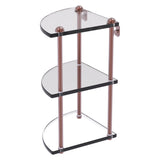 Allied Brass Satin Chrome 3-Tier Brass Wall Mount Bathroom Shelf
