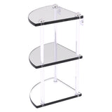 Allied Brass Satin Chrome 3-Tier Brass Wall Mount Bathroom Shelf