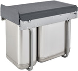Rev-A-Shelf 8-785-30-2SS Stainless Steel Pull-Out Under-Sink Waste Containers, 10.25"W x 18.75"D x 15.19"H