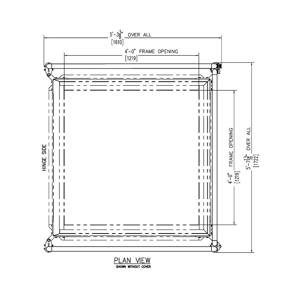 Bilco Galvanized Bil-Guard 2.0 FTB Safety Railing System 48" x 48"