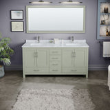 Wyndham Collection Sheffield 60-in Espresso Double Sink Bathroom Vanity with White Carrara Marble Top, Mirror Included