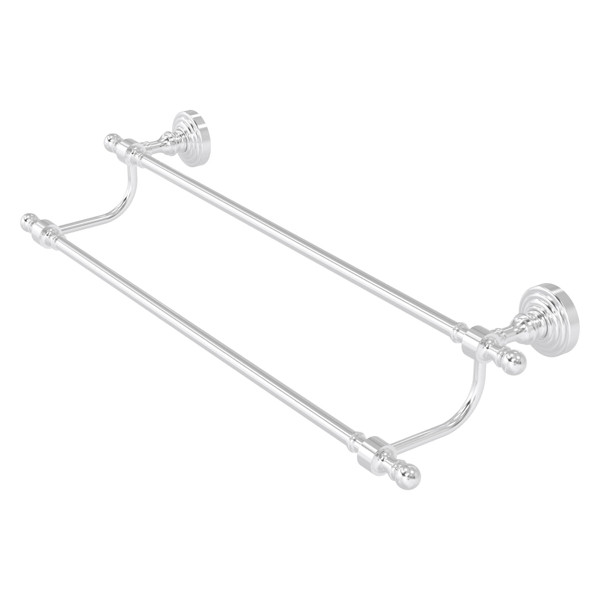 Allied Brass Retro Wave 36-in Double Matte White Wall Mount Double Towel Bar