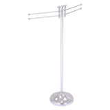 Allied Brass Towel Stand with 4 Pivoting Swing Arms in Matte White