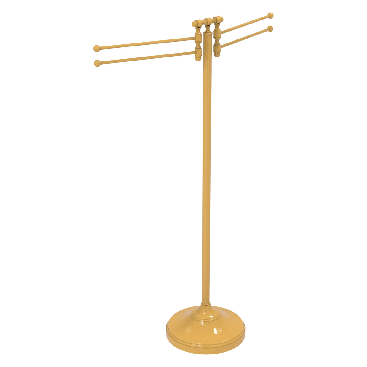 Allied Brass Towel Stand with 4 Pivoting Swing Arms in Matte White