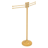 Allied Brass Towel Stand with 4 Pivoting Swing Arms in Matte White