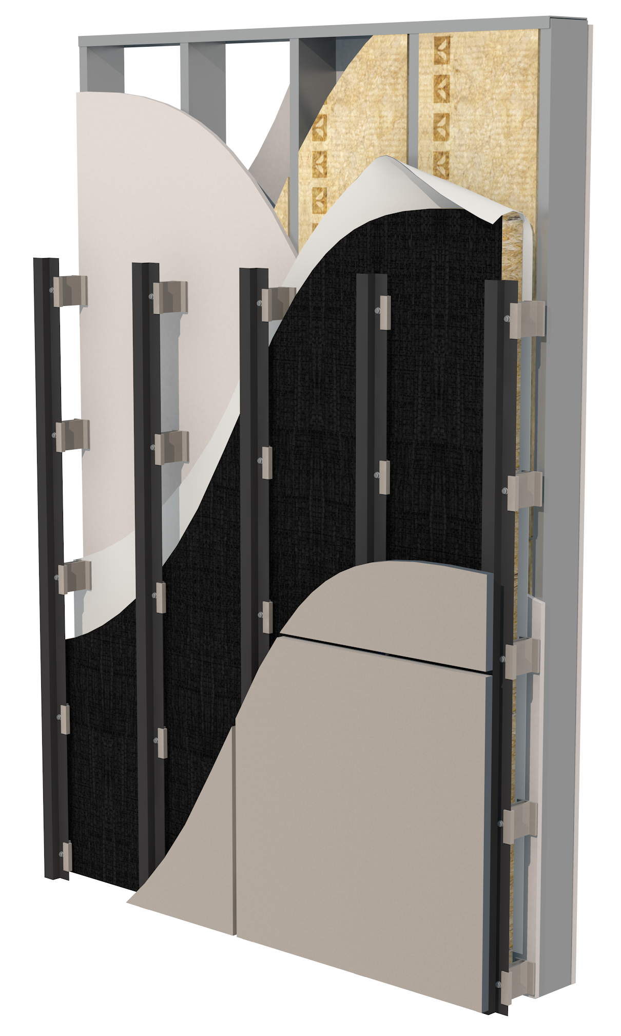 ROCKWOOL® Cavityrock® Black Mineral Wool Insulation Board 4 in x 16 in x 48 in (64 sq ft)