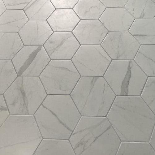 Gios Graphite Hexagon 8-in x 10-in Matte Porcelain Floor and Wall Tile (0.44-sq. ft/ Piece) - Super Arbor