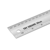 Ronix Rh-9730 Angle Square 30cm 90 Degree Measuring Metric and Imperial Scales Tools L Shape Aluminium Try Square Rule