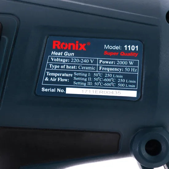 Ronix 1101 Practical Multifunctional Tools 2000W Working Stepless Temperature Adjustable Rolling Settings Electric Heat Gun