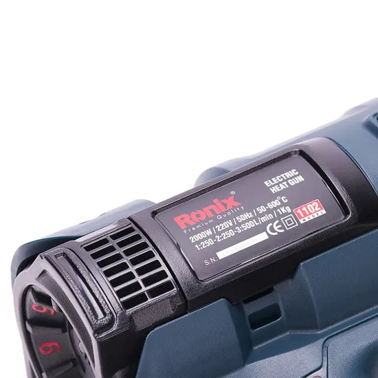 Ronix 1102 Heat Gun for Removing Paint Stickers Floor Tiles Rusty Nuts or Other Items by Heating Multi Temperature Heat Gun