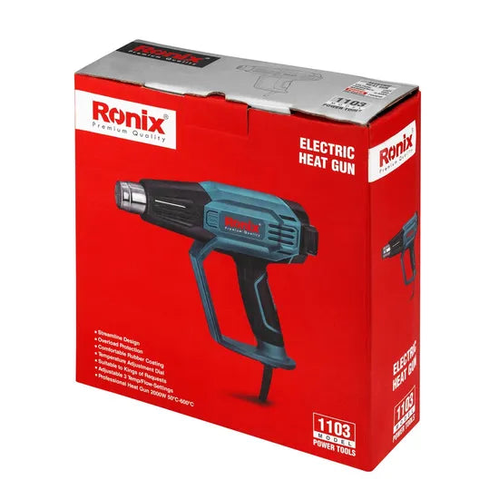 Ronix 1103 220V 2000W Industrial Heater Stepless Temperature Adjustable Heat Gun Power Tools Electric Heat Gun