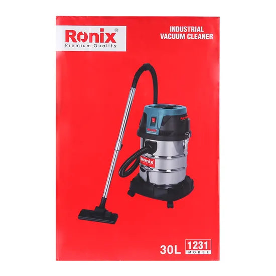 Ronix 1231 Vacuum Cleaner 1400W Wet Dry Vacuum Cleaner 30L Industrial Car Vacuum Cleaner for Home Car Use Portable Electric Machine