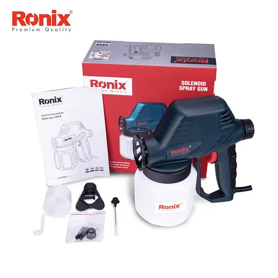 Ronix 1313 Paint Sprayer 320ml/Min New Upgrade HVLP Electric Paint Gun with Spray Patterns Easy Solenoid Spray Gun