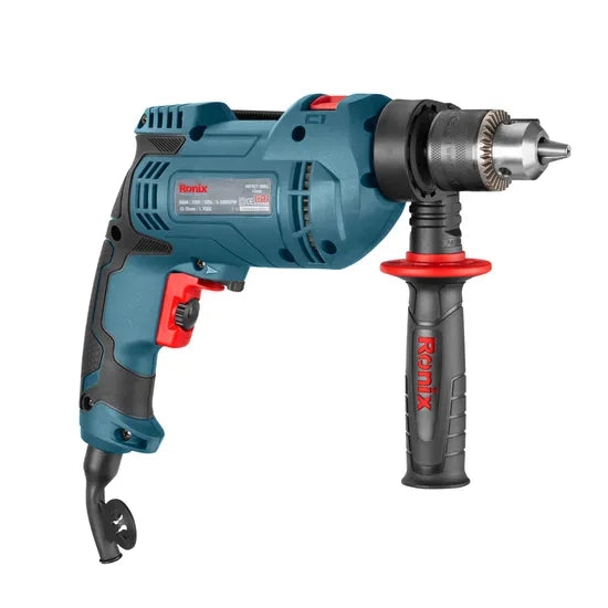 Ronix 2212 0-3000rpm Hammer and Drill 2 Functions in 1 Rotating Handle Depth Gauge Speed Setting Power Drill