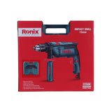 Ronix 2250K Model Electric Impact Drill Kit with 22PCS Accessories Variable Speed Professional 13mm Keyed 850W Power Drill