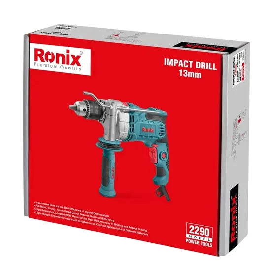 Ronix 2290 Impact Drill 13mm 2800rpm Impact Drill Electric Power Tools 220-240V Electric Impact Drill Keyed for Industrial or Handhold