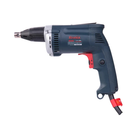 Ronix 2506 Power Screwdriver with Pivoting Handle Front LED and Rear Flashlight 600W Power Electric Drywall Screwdriver