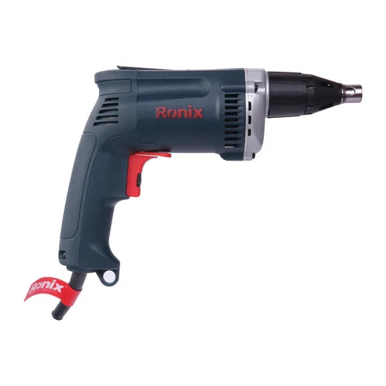 Ronix 2506 Power Screwdriver with Pivoting Handle Front LED and Rear Flashlight 600W Power Electric Drywall Screwdriver