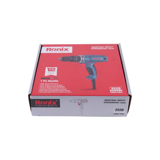 Ronix 2520 Screwdriver Forward Reverse Switch with One Button Control Allow Efficient Screwing and Drilling Impact Screwdriver