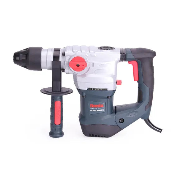Ronix 2703 Rotary Hammer Delivers Powerful Impact Energy Complete Heavy Duty Projects on Concrete Metal Power Hammer