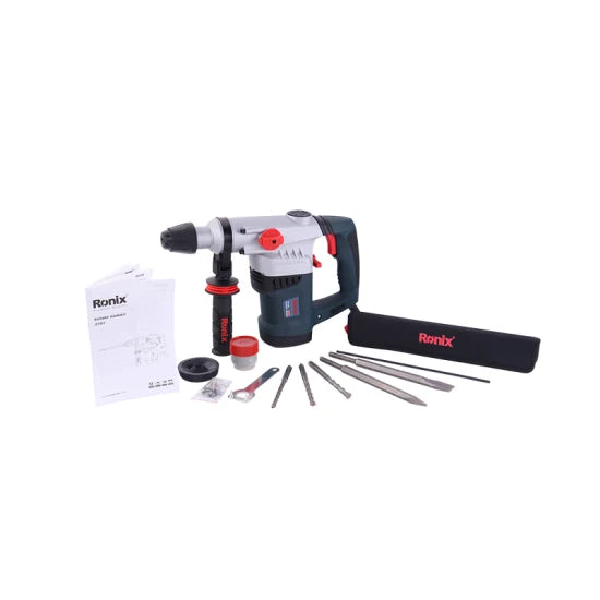 Ronix 2707 High-Performance Rotary Hammer Drill Corded Hammer Drill Double Switch Buttons to Change Functions Rotary Hammer