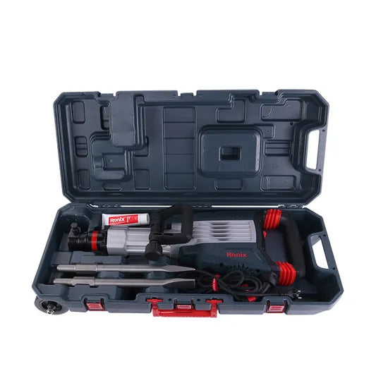 Ronix 2802 1750W Electric Demolition Jack Hammer Adjustable 360 Foregrip Provides Extra Control Comfort Demolition Hammer
